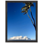 Hawaii Volcano Clouds and Pacific scene mounted framed poster by CaliCuration, 15x20 cm print with white frame, travel collection.