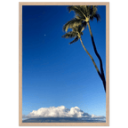 Hawaii Volcano Clouds and Pacific scene framed print by CaliCuration, 15x20 cm, showcasing volcanic landscape and ocean views.