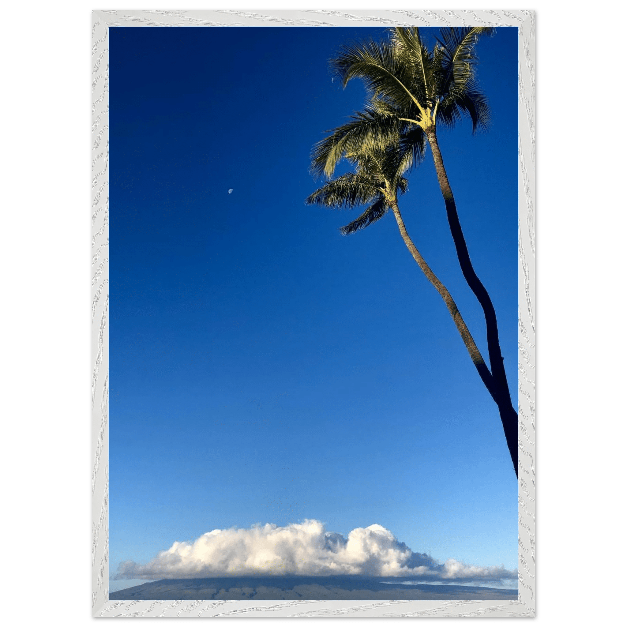 Hawaii Volcano Clouds & Pacific Scene Mounted Framed Poster – Travel Collection - Studio Edition Spring '26: Hawaii - CaliCuration