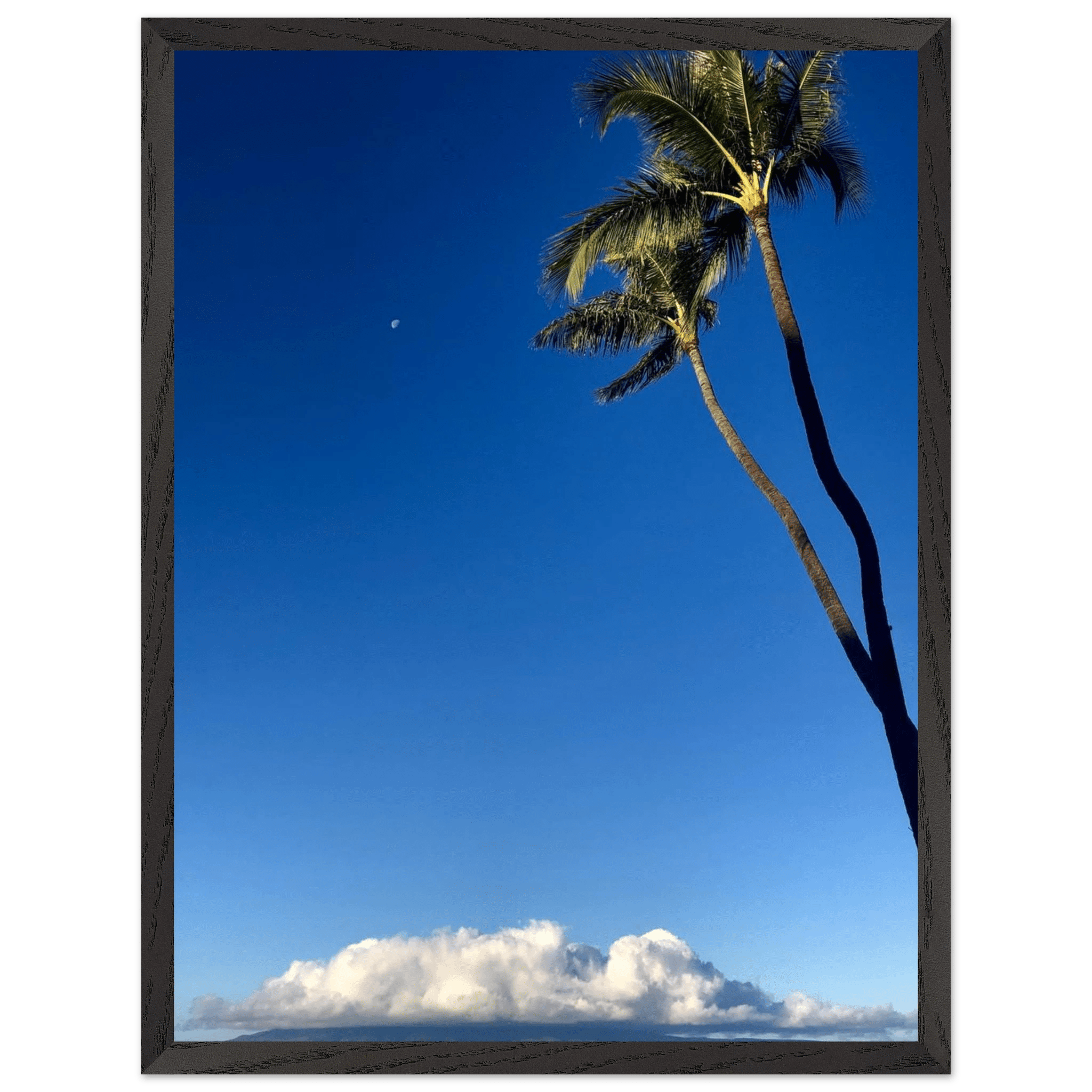 Hawaii Volcano Clouds & Pacific Scene Mounted Framed Poster – Travel Collection - Studio Edition Spring '26: Hawaii - CaliCuration