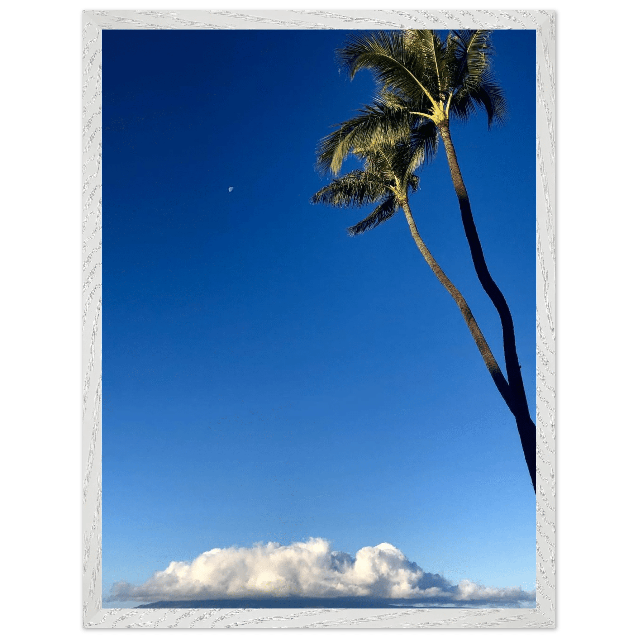 Hawaii Volcano Clouds & Pacific Scene Mounted Framed Poster – Travel Collection - Studio Edition Spring '26: Hawaii - CaliCuration