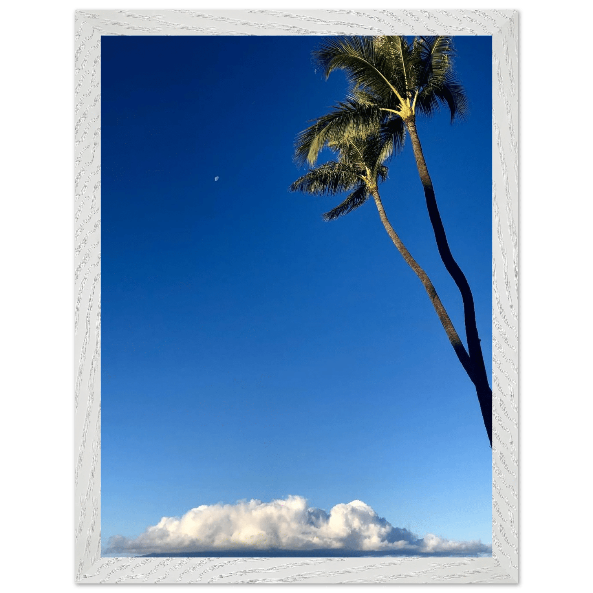 Hawaii Volcano Clouds & Pacific Scene Mounted Framed Poster – Travel Collection - Studio Edition Spring '26: Hawaii - CaliCuration