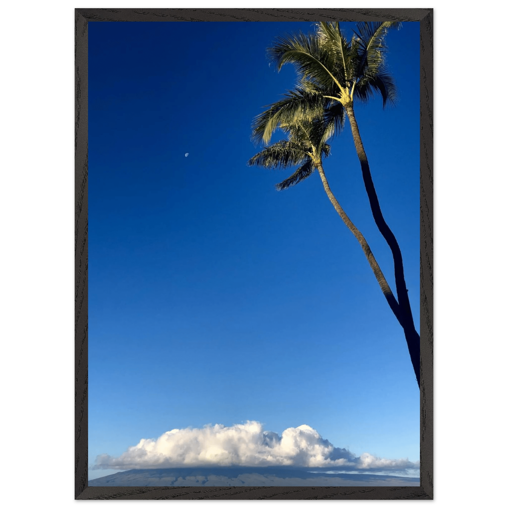 Hawaii Volcano Clouds & Pacific Scene Mounted Framed Poster – Travel Collection - Studio Edition Spring '26: Hawaii - CaliCuration