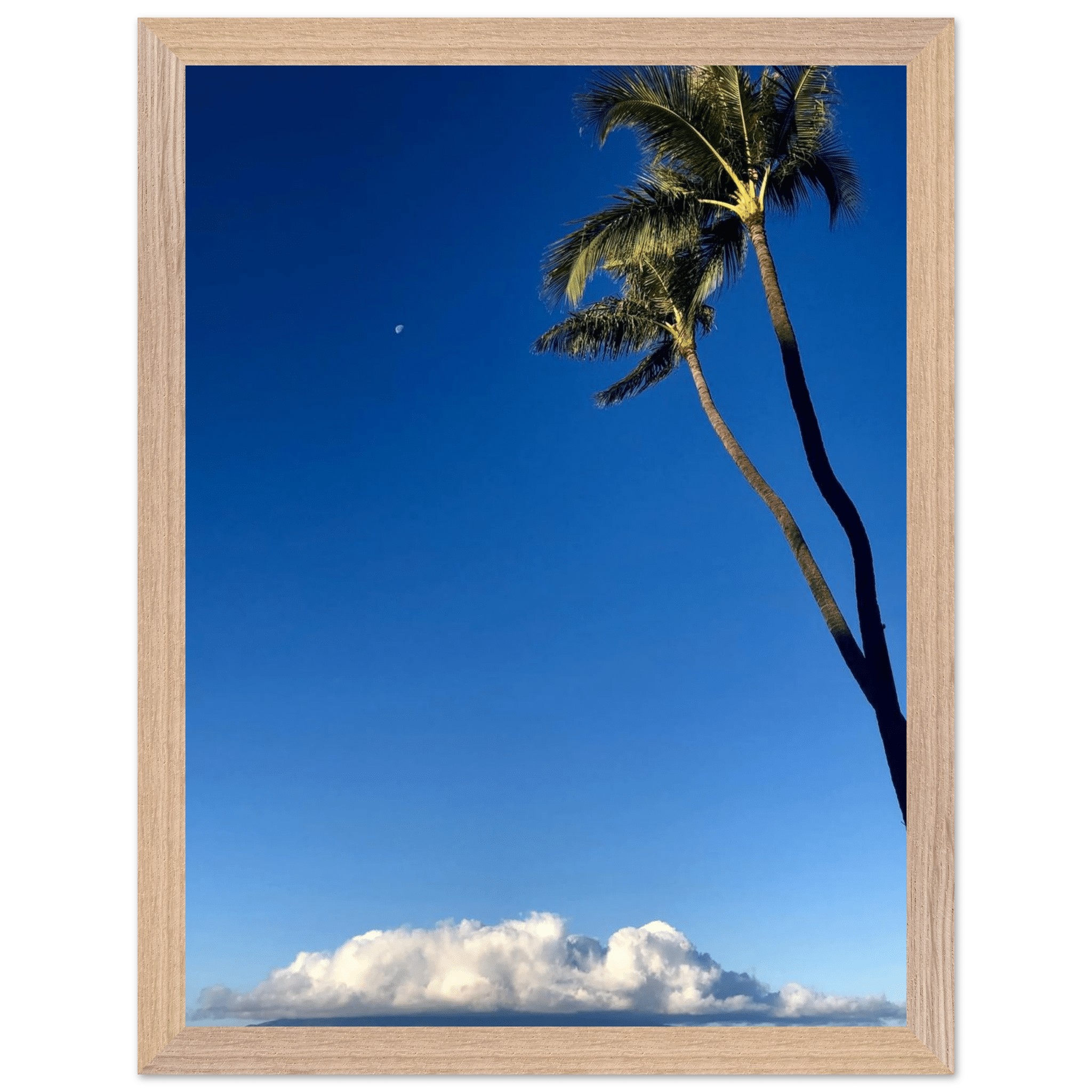 Hawaii Volcano Clouds & Pacific Scene Mounted Framed Poster – Travel Collection - Studio Edition Spring '26: Hawaii - CaliCuration