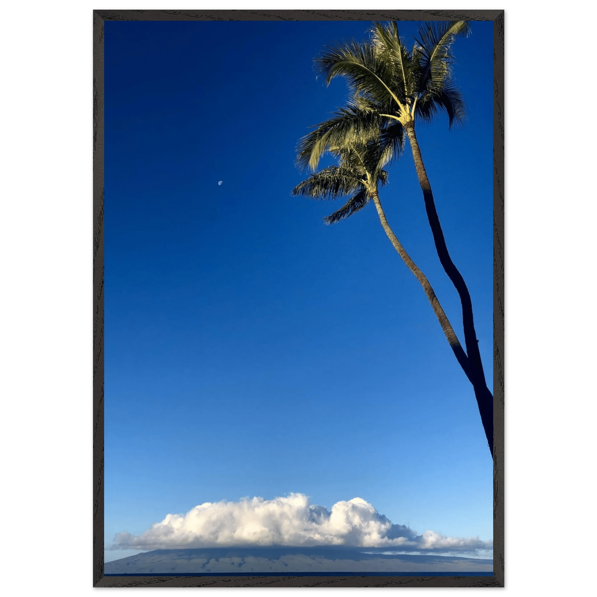 Hawaii Volcano Clouds & Pacific Scene Mounted Framed Poster – Travel Collection - Studio Edition Spring '26: Hawaii - CaliCuration