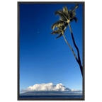 Hawaii Volcano Clouds Pacific scene mounted framed poster by CaliCuration, 15x20 cm print with white frame, travel collection studio edition