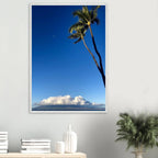 Hawaii Volcano Clouds Pacific Scene framed poster by CaliCuration, 15x20 cm print with white frame, part of Travel Collection Spring '26.