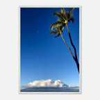 Hawaiian Volcano Clouds and Pacific Scene framed print by CaliCuration, 15x20 cm mounted poster with white frame.