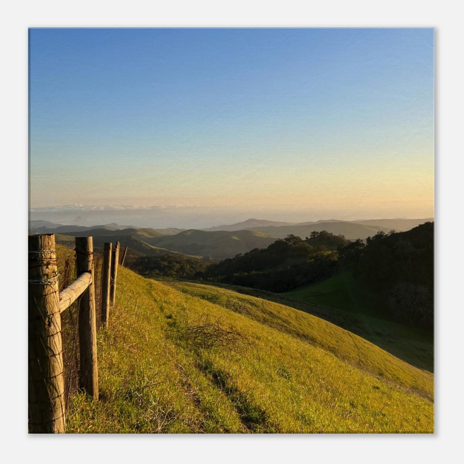 Canvas Art: Central Coast Sunset, Golden Serenity Wall Art - CaliCuration