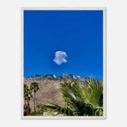 Palm Springs Cloud mounted wooden framed poster showcasing California landscape art, perfect for home decor.