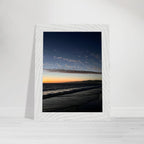 Premium wooden framed SoCal fall sunset poster, vibrant California artwork, semi-glossy finish, perfect for home décor.