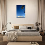 Hawaii Volcano Clouds and Pacific scene framed print by CaliCuration, featuring vibrant volcanic landscape and ocean views.