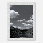 Black and white framed poster of a German river view, mounted print from the Spring 2026 travel collection by My Store.