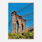Framed print of NYC Brooklyn Bridge in Dumbo with a scenic view, part of the Studio Edition travel collection by My Store.