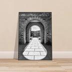 Cotswolds Estate aluminum framed poster featuring black and white summer light and shadows, part of My Store's travel art collection.