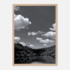 Black and white framed poster of a German river view, part of the Studio Edition travel collection, mounted print by My Store.