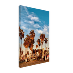 SoCal Beach canvas print featuring palm trees and graffiti-style California wall art on high-quality print material