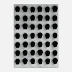 Black and white monochrome skull grid canvas wall art by My Store, minimalist abstract photography for modern home decor.
