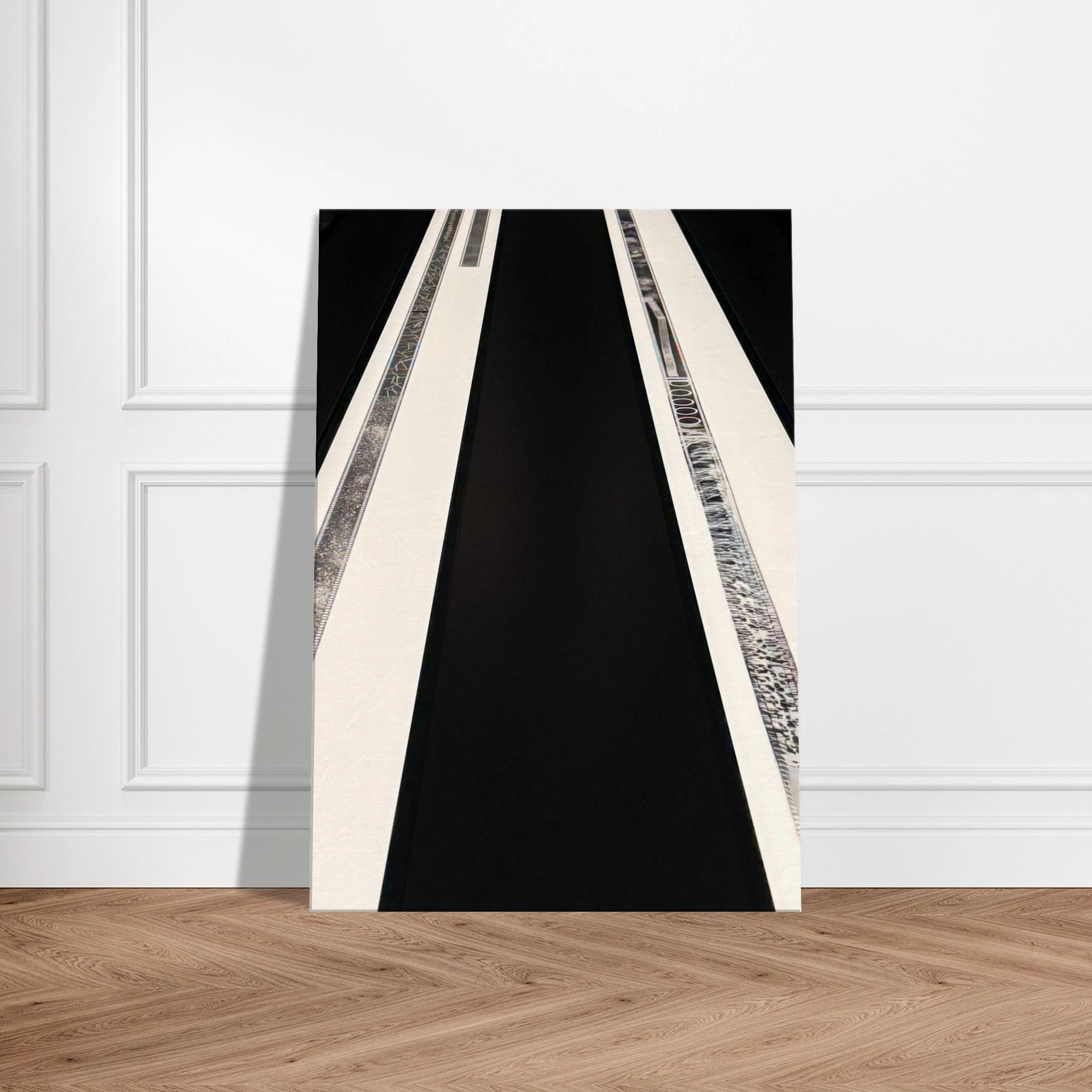 Abstract travel-themed canvas print from My Store's Studio Edition Spring 2026 collection, featuring vibrant colors and artistic design.