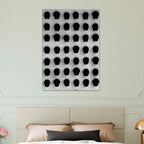 Black and white Monochrome Skull Grid canvas wall art print by My Store, featuring minimalist abstract skull design for modern decor.