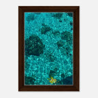 Framed tropical summer coastal artwork print from the Travel Collection featuring vibrant, natural beach scene decor.