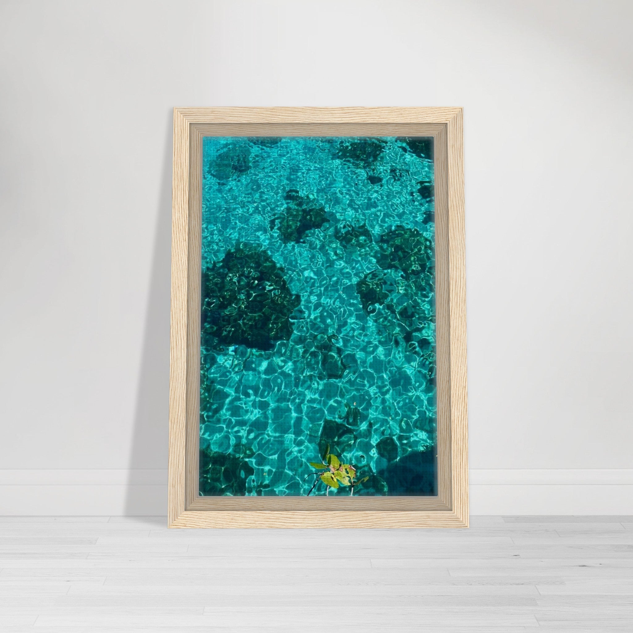 Vibrant tropical summer coastal art print on canvas, framed and natural décor from the Travel Collection, Studio Edition.