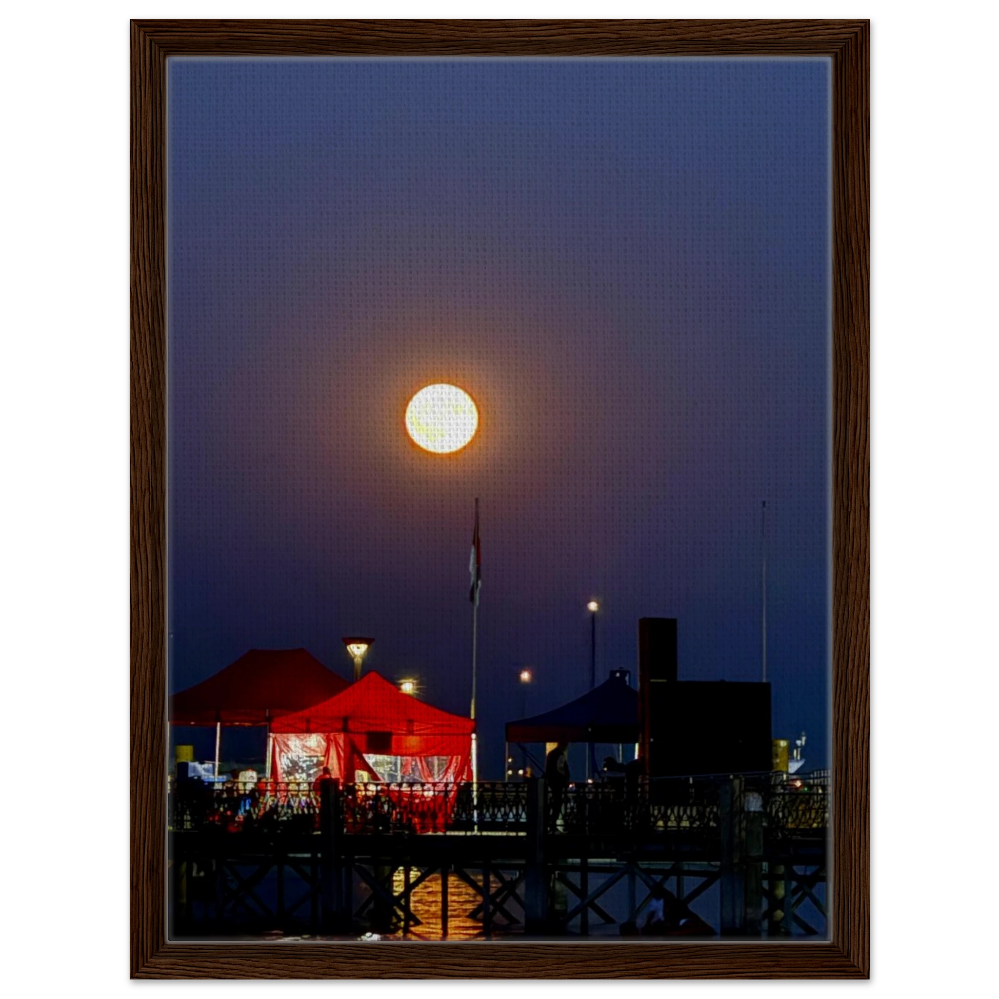 Mystical Fall Full Moon canvas print from CaliCuration's Travel Collection, featuring a vibrant autumn scene with a full moon.