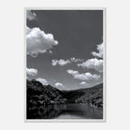 Black and white mounted framed poster of a German river view from the My Store travel collection, spring 2026 studio edition.