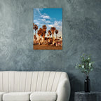 SoCal Beach canvas print featuring edgy palm trees and graffiti design, California-themed studio edition artwork.