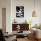 Black and white framed print of a summer lake scene from Upstate NY, part of the My Store Travel Collection Studio Edition.