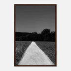 Black and white framed poster of a summer road scene, printed on semi-glossy paper, part of the Travel Collection by My Store.