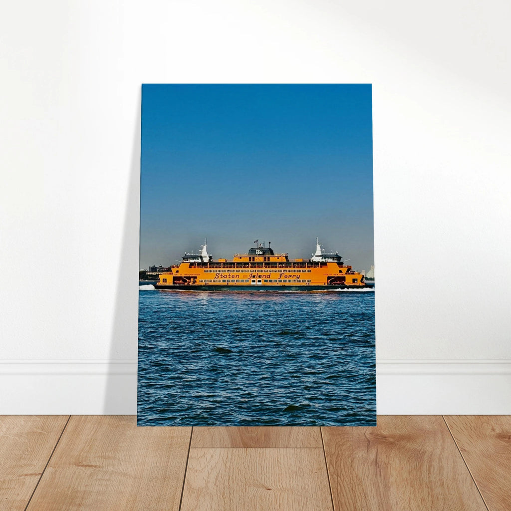 CaliCuration NYC Skyline canvas print featuring the Staten Island Ferry, part of the Travel Collection, studio edition artwork.