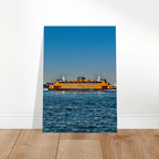 CaliCuration NYC Skyline canvas print featuring the Staten Island Ferry, part of the Travel Collection, studio edition artwork.