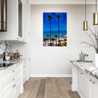 Malibu Palm Tree Family framed poster by CaliCuration, California art print featuring a spring 2026 Studio Edition design.