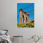 Framed NYC Brooklyn Bridge print from My Store’s Dumbo view travel collection, showcasing the iconic bridge over the East River.