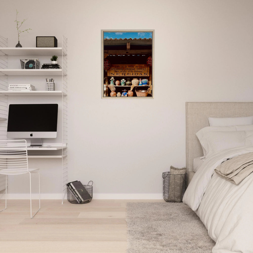 Framed canvas artwork of Oaxaca street fair in Mexico from CaliCuration's travel collection, spring 2026 studio edition.