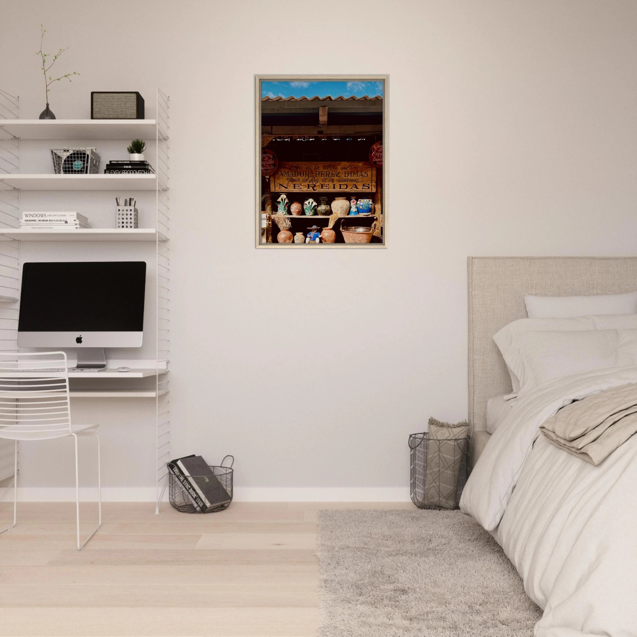 Framed canvas artwork of Oaxaca street fair in Mexico from CaliCuration's travel collection, spring 2026 studio edition.