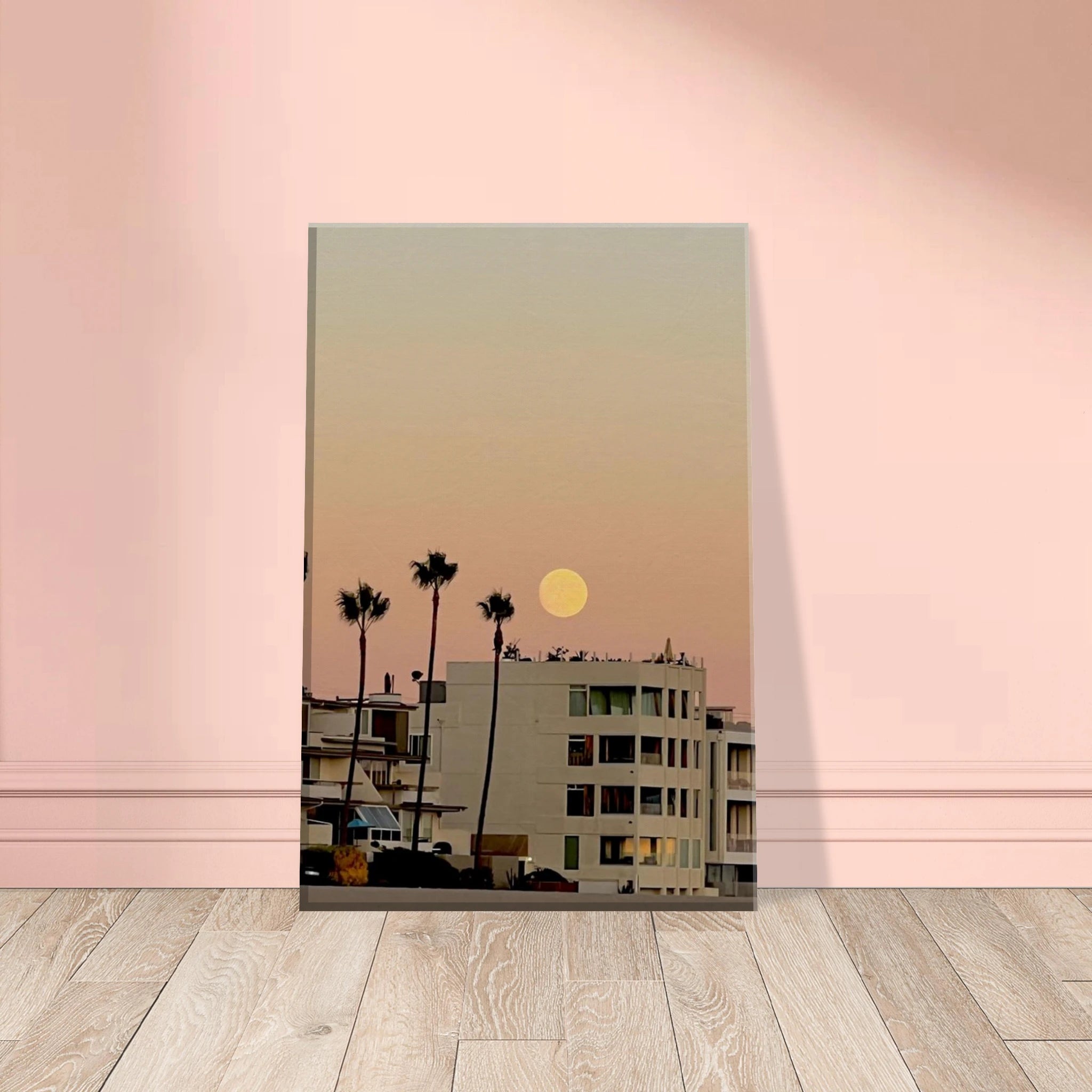 California canvas wall art print featuring a SoCal beach scene, perfect for bedroom decor and wall hanging in a modern style.
