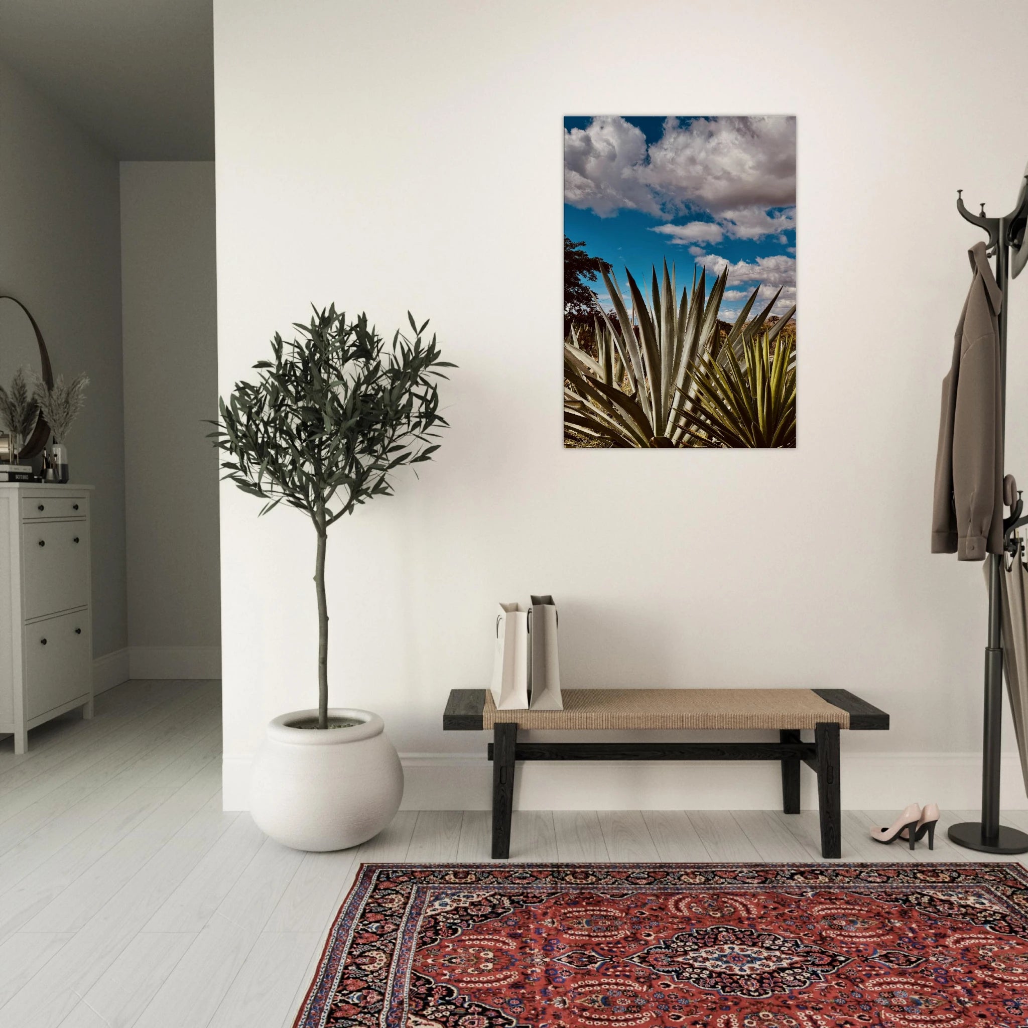 Oaxaca Desert canvas artwork featuring mezcal plantation, part of the travel collection by Studio Edition.