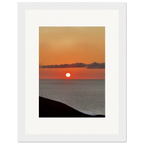 Vibrant Mediterranean Sunset framed art print by My Store, featuring warm sunset colors and scenic coastal view for wall decor.