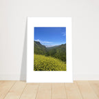 High-quality framed art print of Malibu Canyon in spring bloom wildflowers, California poster art, Studio Edition by My Store.