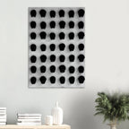 Black and white skull grid canvas wall art, minimalist monochrome photography print for modern home decor.