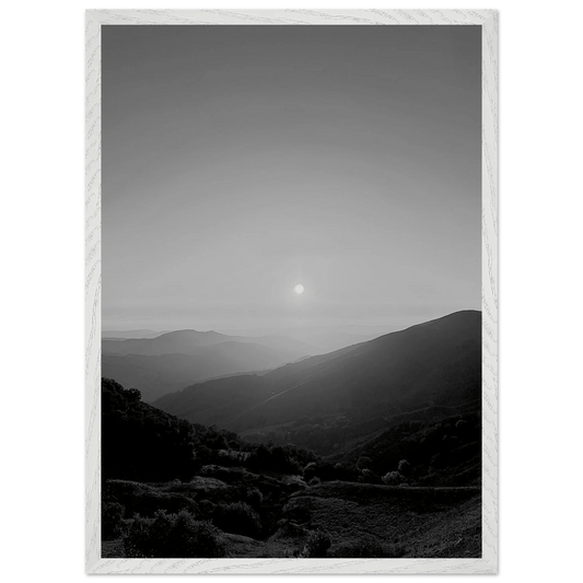 Exclusive Black & White Mounted Framed Poster – California Central Coast Sunset | Black & White Travel Collection – Studio Edition: Spring 26 - CaliCuration