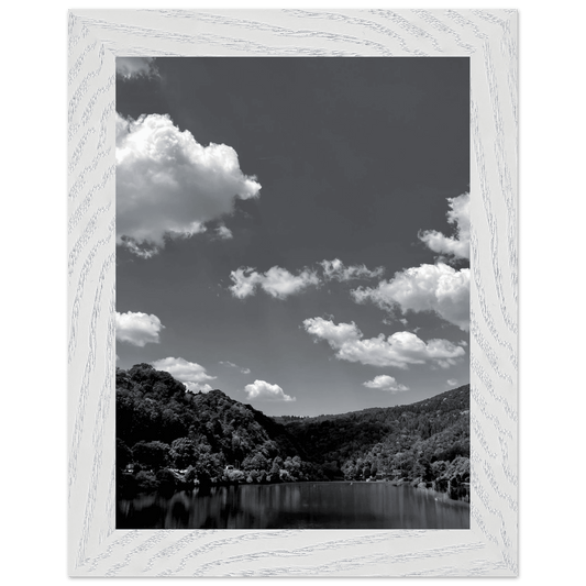 Exclusive Black & White Mounted Framed Poster – Stunning German River View | Black & White Travel Collection – Studio Edition: Spring' 26 - CaliCuration