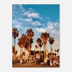 SoCal Beach canvas print featuring edgy palm trees and graffiti design, California-inspired wall art from Studio Edition.
