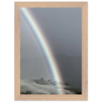 Black and white mounted framed poster of Post Summer Storm Rainbow from the California Central Coast travel collection, studio edition print.