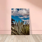 Canvas artwork depicting a mezcal plantation in the Oaxaca Desert, part of the Studio Edition Travel Collection.