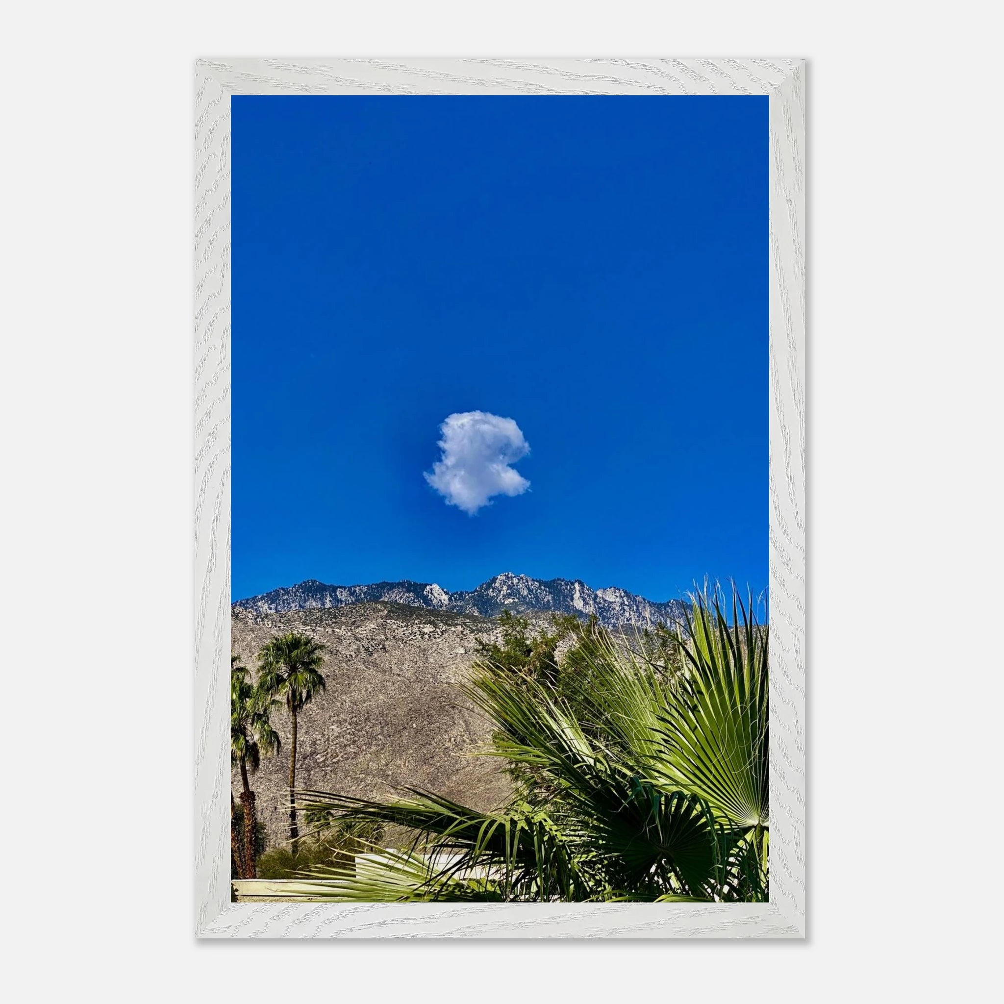 Mounted wooden framed poster featuring stunning Palm Springs California art, perfect for home decor.