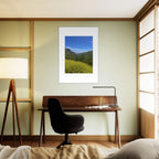High-quality framed art print of Malibu Canyon in spring bloom wildflowers, showcasing vibrant California landscape artwork.