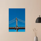 Sunny Winter Day canvas print featuring Manhattan Bridge in NYC, part of the Studio Edition travel collection.